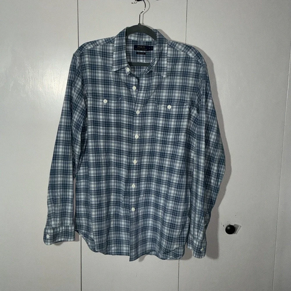 Polo Ralph Lauren Plaid Mens Large Shirt 24x29